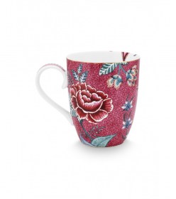 mug-large-flower-festival-dark-pink-350ml 2